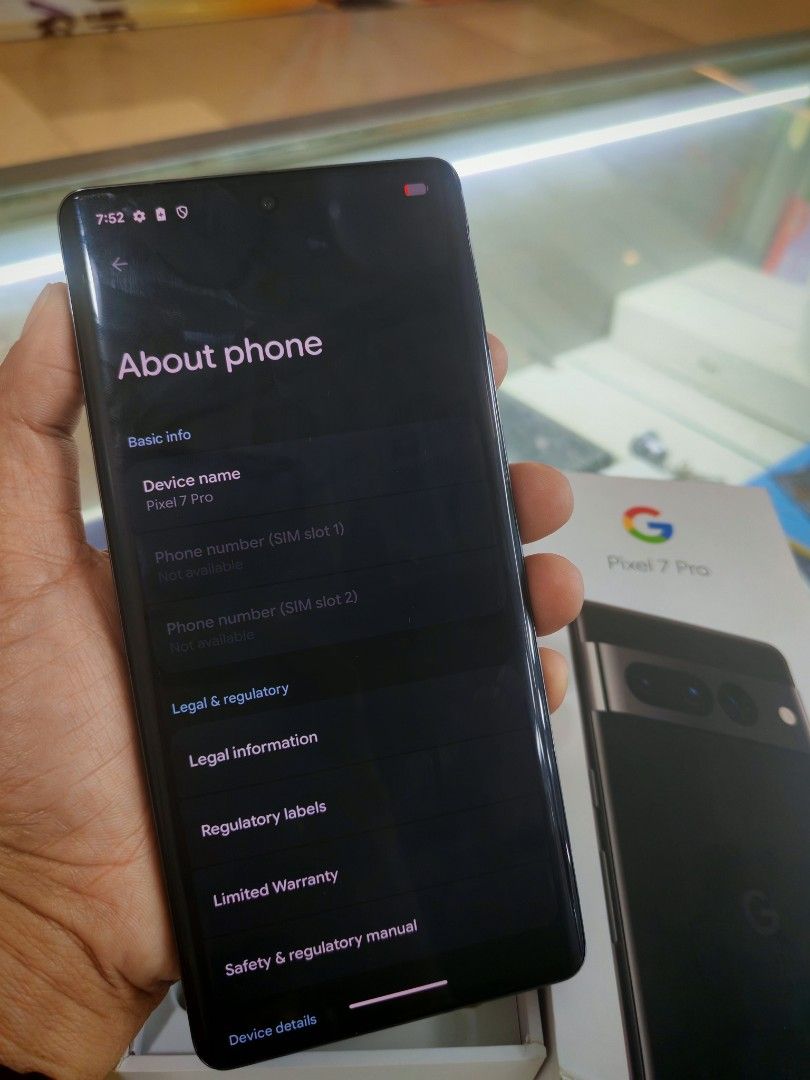 Google pixel 7pro 128 (USED) (Category: Google Pixel) located in Quezon City. Submitted by ronalynac40976 (Listing ID 1407973183, Image 3). Description: Google pixel 17pro good condition With box, cord Pick up store In greehills We accept creditcard Dm or call for fast transaction 09279500069/09425544556 Located @ Aquarium area stall no. Y-40 look for rona .