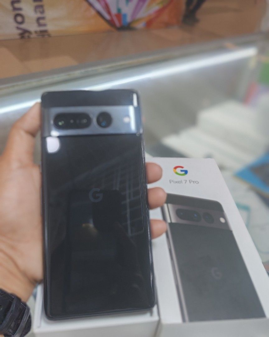 Google pixel 7pro 128 (USED) (Category: Google Pixel) located in Quezon City. Submitted by ronalynac40976 (Listing ID 1407973183, Image 2). Description: Google pixel 17pro good condition With box, cord Pick up store In greehills We accept creditcard Dm or call for fast transaction 09279500069/09425544556 Located @ Aquarium area stall no. Y-40 look for rona .
