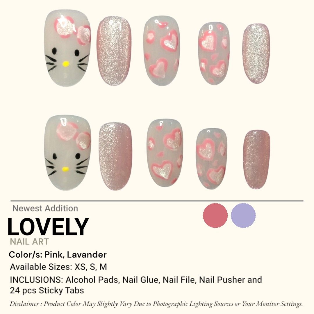 Hand-made Press-On Nails 122025-2 (Category: Hands & Nails) located in Caloocan City. Submitted by estelless (Listing ID 1408103958, Image 2). Description: Handmade Press-On Nails Price Starts at 150-300 PM For More Pictures and details MOP Bank Transfer, GCash Pm for more photos.