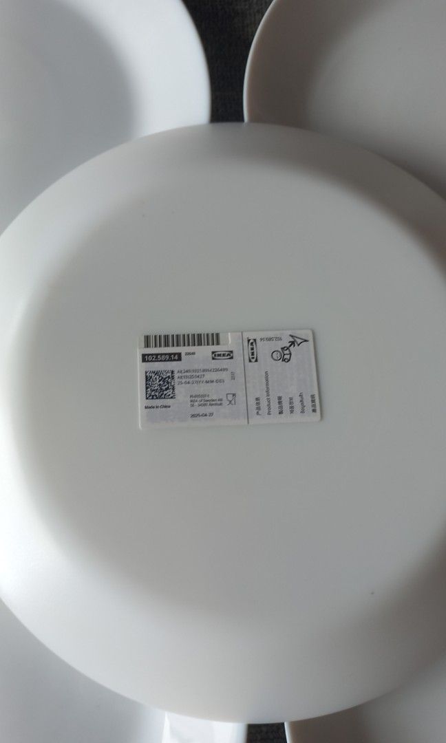 Ikea dinner plate/sold 12pcs (Category: Dinnerware & Cutlery) located in Quezon City. Submitted by sabadojuliet25680 (Listing ID 1408004010, Image 2). Description: ikea dinner plate brande new 12pcs available 135 each.