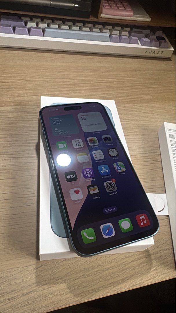 Iphone 16 plus 256 GB Teal Blue (Category: iPhone 16 Series) located in Marikina City. Submitted by majeebd (Listing ID 1408009562, Image 1). Description: Selling my Iphone 16 plus 256GB in Teal Blue (lucky color of the year 2026) 🩵 43K only (Fixed price) bought on Apple flagship store bought last August 2025 100% Battery health no issue whatsoever very brand new looking still on warranty until 8/2026 free phone cases RFS: extra phone planning t