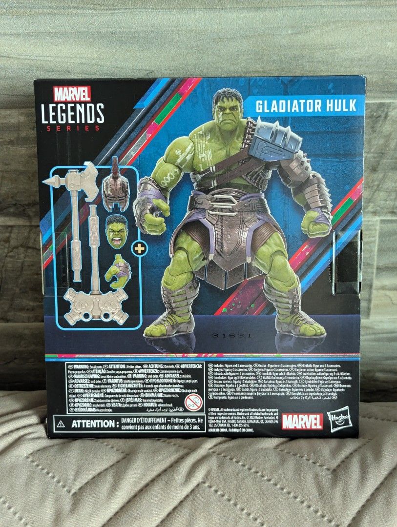 Marvel Legends Gladiator Hulk (Brand New) (Category: Figurines & Statues) located in Manila. Submitted by dorkystuff (Listing ID 1407968331, Image 2). Description: Brand new and sealed Marvel Legends 6inch Scale The Infinity Saga GLADIATOR HULK (From Thor: Ragnarok) j&t shipping or pickup manila area.