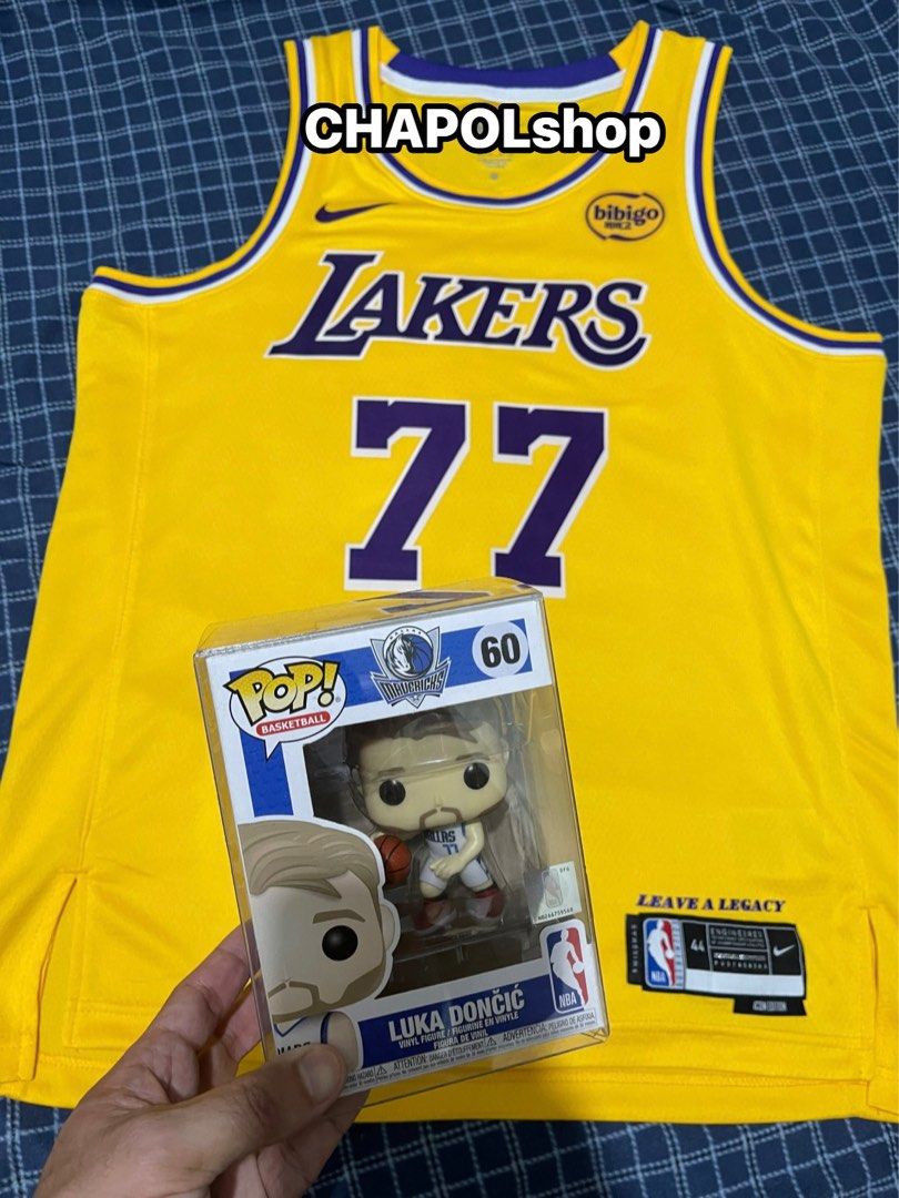 Nike Lakers Doncic #77 Jersey (Category: Activewear) located in Pasig City. Submitted by cha22pol (Listing ID 1408073609, Image 1). Description: now available for preorder los angeles lakers jerseys #77 luka DONCIC available sizes: extra small small medium large xl xxl *drifit technology fabric *heat pressed graphics *nba store quality (not divisoria/greenhills quality) pm me if interested 👌🏼.