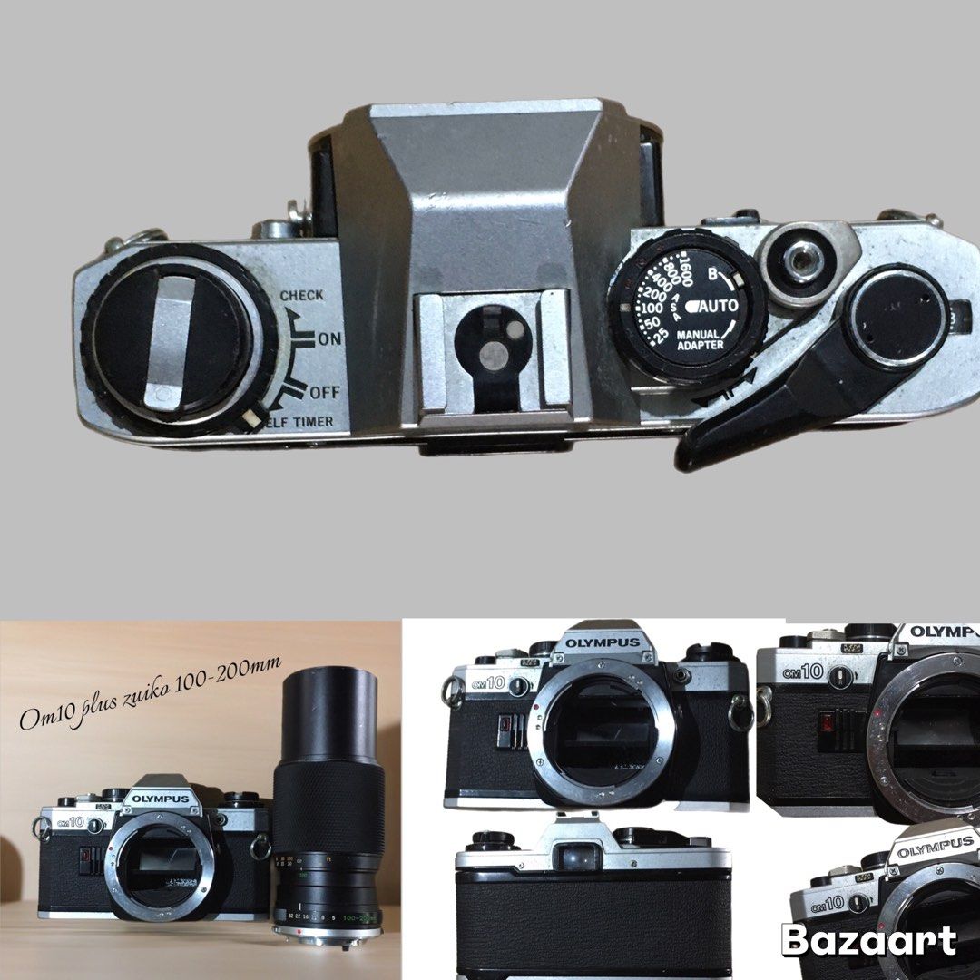 Olympus om10 film camera (Category: Cameras) located in Las Pinas. Submitted by film101 (Listing ID 1408004300, Image 2). Description: Om10 film camera with auto zoom lens 100-200mm Description of camera and lens Camera very good electronic condition Metering working Shutter working Check/on/off working Lens Needs cleaning and primarily the optics but still can capture good pics .