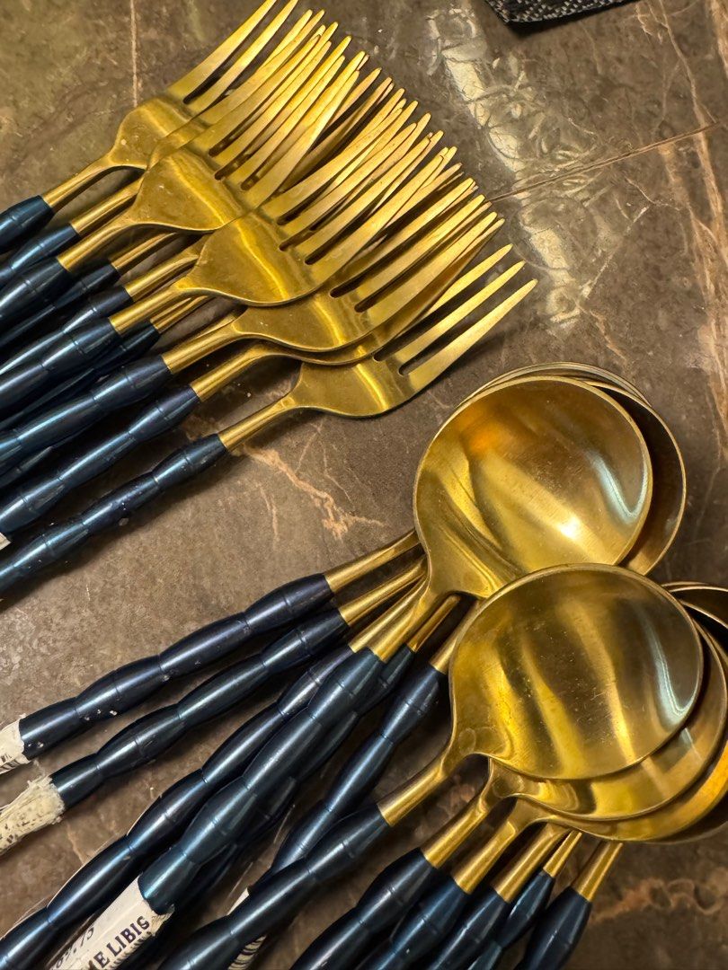 Onaida Spoon and Fork Set (GOLD & BLUE- 3pcs fork and spoon) (Category: Dinnerware & Cutlery) located in Marikina City. Submitted by jaemv (Listing ID 1408092279, Image 3). Description: • BRAND NEW • Orig price is 769.75 each • bought at All Homes • perfect for desserts and everyday cutlery or oocassions • Cainta/Marikina .
