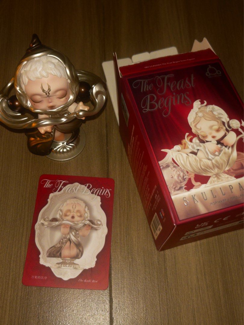 Skull Panda The Feast Begins; The Knife Rest (Category: Designer & Blind Box Toys) located in Angeles City. Submitted by sleepwsirens (Listing ID 1408014782, Image 2). Description: so pretty but not my prio:,) full inclusions, was just opened MOP: Gcash.