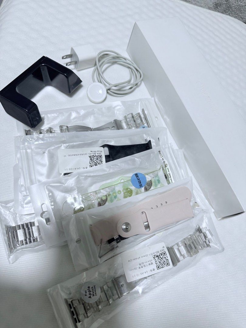 Apple Watch Series 4 (Category: Wearables & Smart Watches) located in Caloocan City. Submitted by madz_stuff (Listing ID 1408265255, Image 2). Description: - Apple Watch Series 4 - Silver Aluminum Case - 40mm - With complete box and receipt - Has scratches and minor dent (see pictures) - With original charger - Will include all strap in the photo - Price slightly negotiable for sure buyer - No issue - All function working - No history of repair -