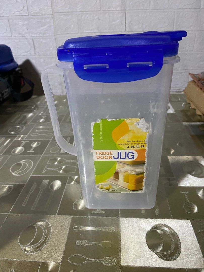 Assorted Kitchen Storage Containers (Category: Food Organization & Storage) located in Mandaluyong City. Submitted by ianah_mei (Listing ID 1408122983, Image 2). Description: 1 Fridge Door Jug 2L 1 Biokips 900ml 1 glass jar 2pcs Ikea glass canister ** See all pics to appreciate ** WYSIWYG Take All for 300php.