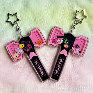 BLACKPINK Lightstick Mini Keychain - Official Hammer Heart Keyring For K-Pop Fans