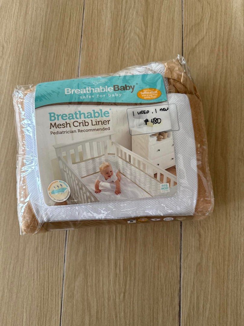 Breathable Baby Mesh crib liner (Category: Bed Guards) located in Quezon City. Submitted by tan__k (Listing ID 1380700681, Image 2). Description: Used once no flaws color white.