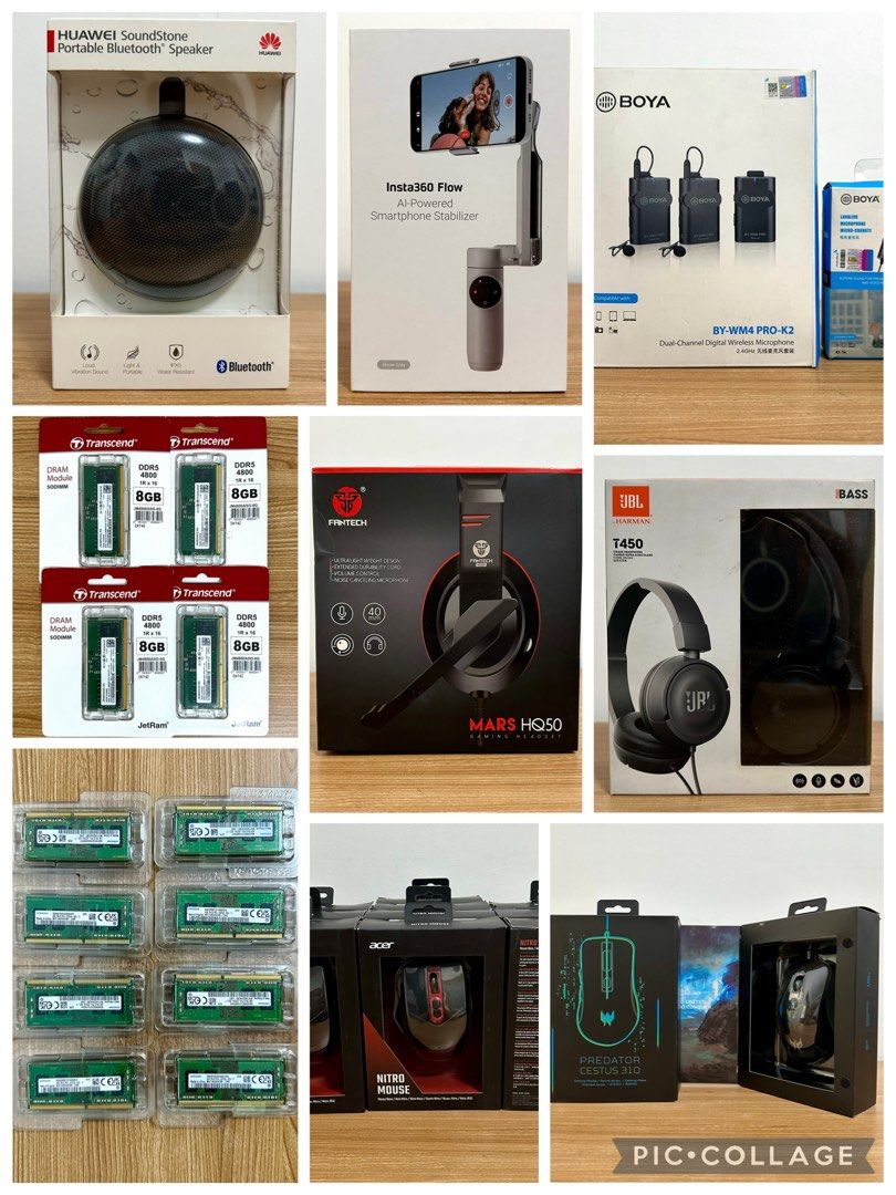 CLEARANCE SALE Computer Accessories (Category: Computer Parts) located in Quezon City. Submitted by sherylneri (Listing ID 1408191863, Image 1). Description: 💯 Original authentic branded items 🔷 Huawei CM51 SoundStone Portable Bluetooth Speaker (Brand New, Sealed) -- P1,000 (Original Price: P2,900) 🔷 Insta360 Flow Smartphone Stabilizer (Brand New, Open) -- P5,500 (Original Price: P8,490) 🔷 Acer Nitro Gaming Mouse II (Brand New, Sealed) -- P50