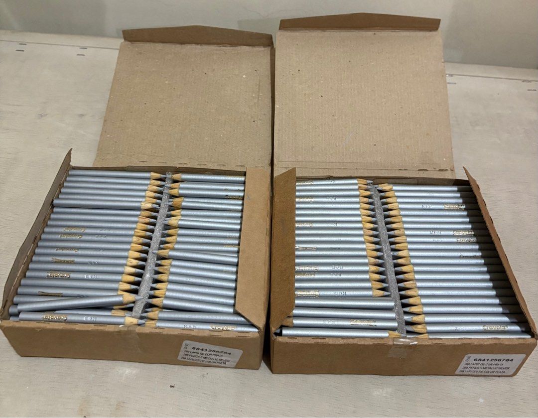 Crayola Colored Pencils - Metallic Silver 288 pcs per box (Category: Stationery & School Supplies) located in Quezon City. Submitted by helloqicks (Listing ID 1408266825, Image 2). Description: 🔘 CRAYOLA COLORED PENCILS - METALLIC SILVER 🔘 ➖ 288 pieces per box ➖ 2 boxes available. ➖ Unused. 🏷️ Selling for 500 per box. (2 box available) Location: Taguig City .