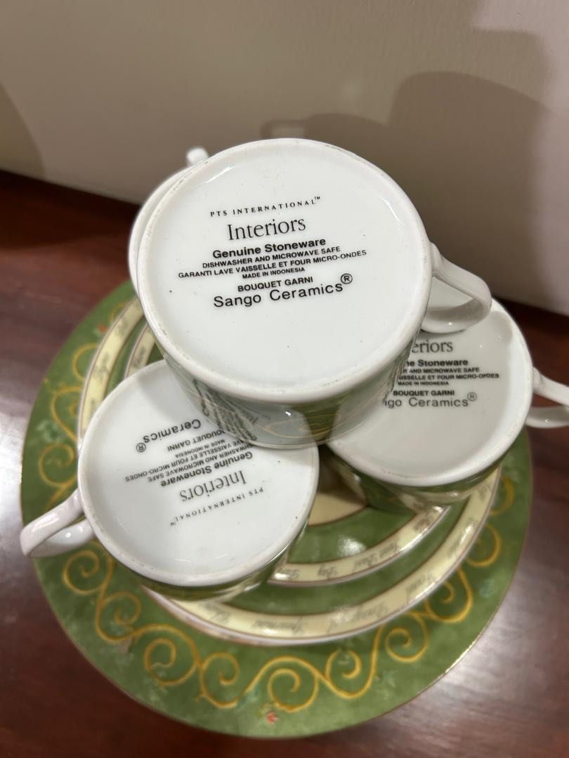 Dinnerware Set (Category: Dinnerware & Cutlery) located in Subang Jaya. Submitted by shzwa (Listing ID 1408160140, Image 3). Description: Brand: PTS International 4 sets of dinner plate, dessert plate, cup & saucer..
