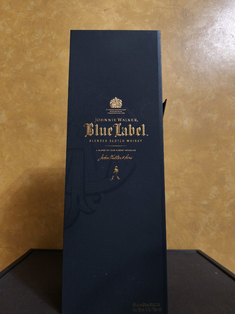 Johnnie Walker Blue Label Blended Scotch Whisky (Category: Beverages) located in Quezon City. Submitted by void_inventories (Listing ID 1408279437, Image 3). Description: - Johnnie Walker Blue Label Scotch Whisky - Includes original box - Brandnew Sealed 🌟 Mod: lalamove, pick up, or meet up 🌟 Mop: Gcash or cash 🛑 Banawe del monte Quezon City .
