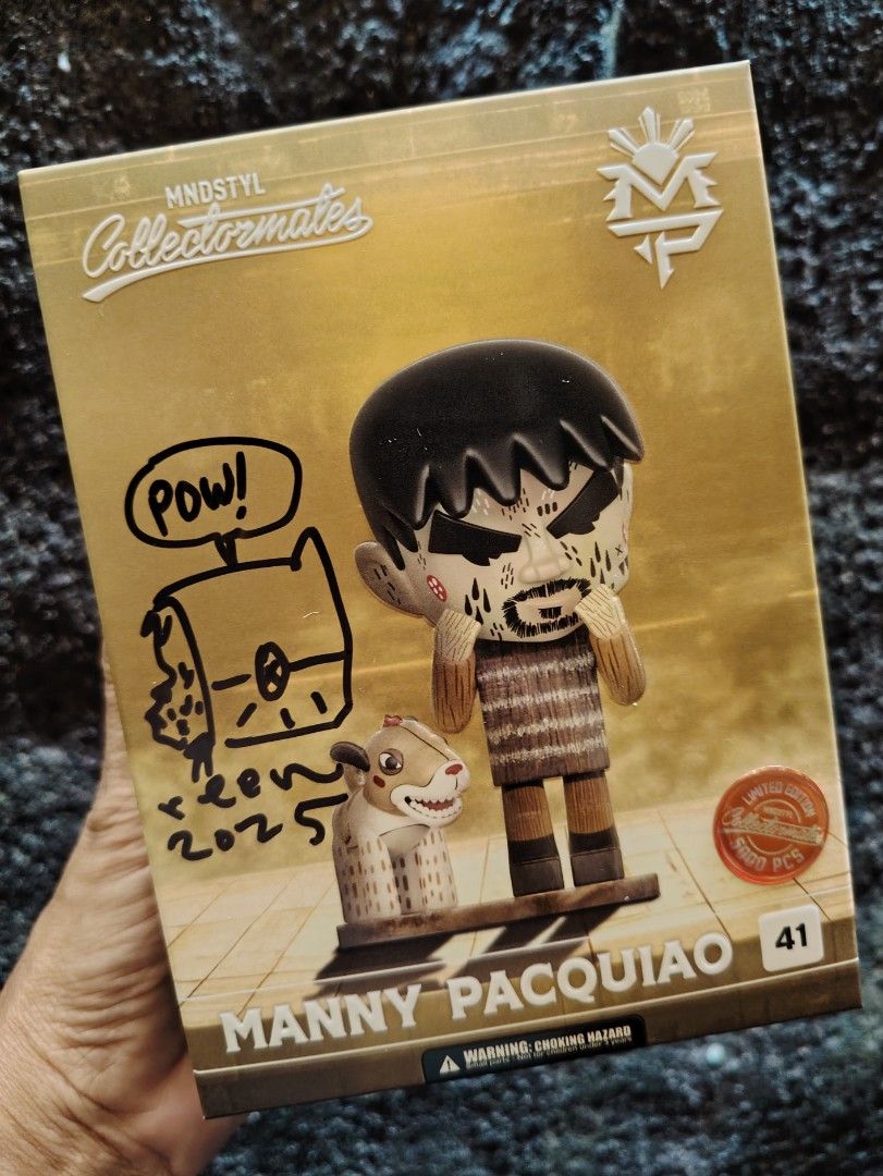 Manny Pacquiao Mindstyle collectormates (Category: Figurines & Statues) located in Quezon City. Submitted by anna.anna8 (Listing ID 1408141030, Image 1). Description: - MINDSTYL Collectormates figure featuring Manny Pacquiao - Series #41 - signed - new.
