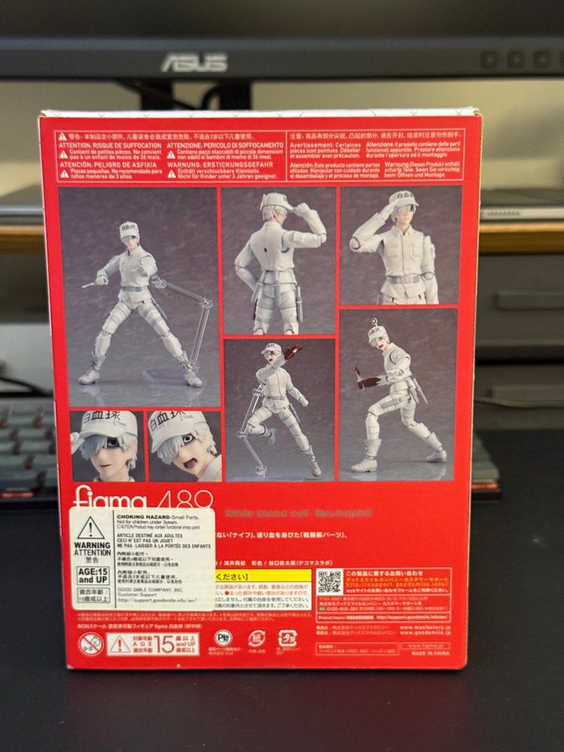 Max Factory Figma 489 White Blood Cell (Category: Figurines & Statues) located in Manila. Submitted by drewster14 (Listing ID 1408133150, Image 2). Description: - Authentic Figma White Blood Cell (Neutrophil) 489 - From the popular anime series Cells at Work - Complete back in box like new.