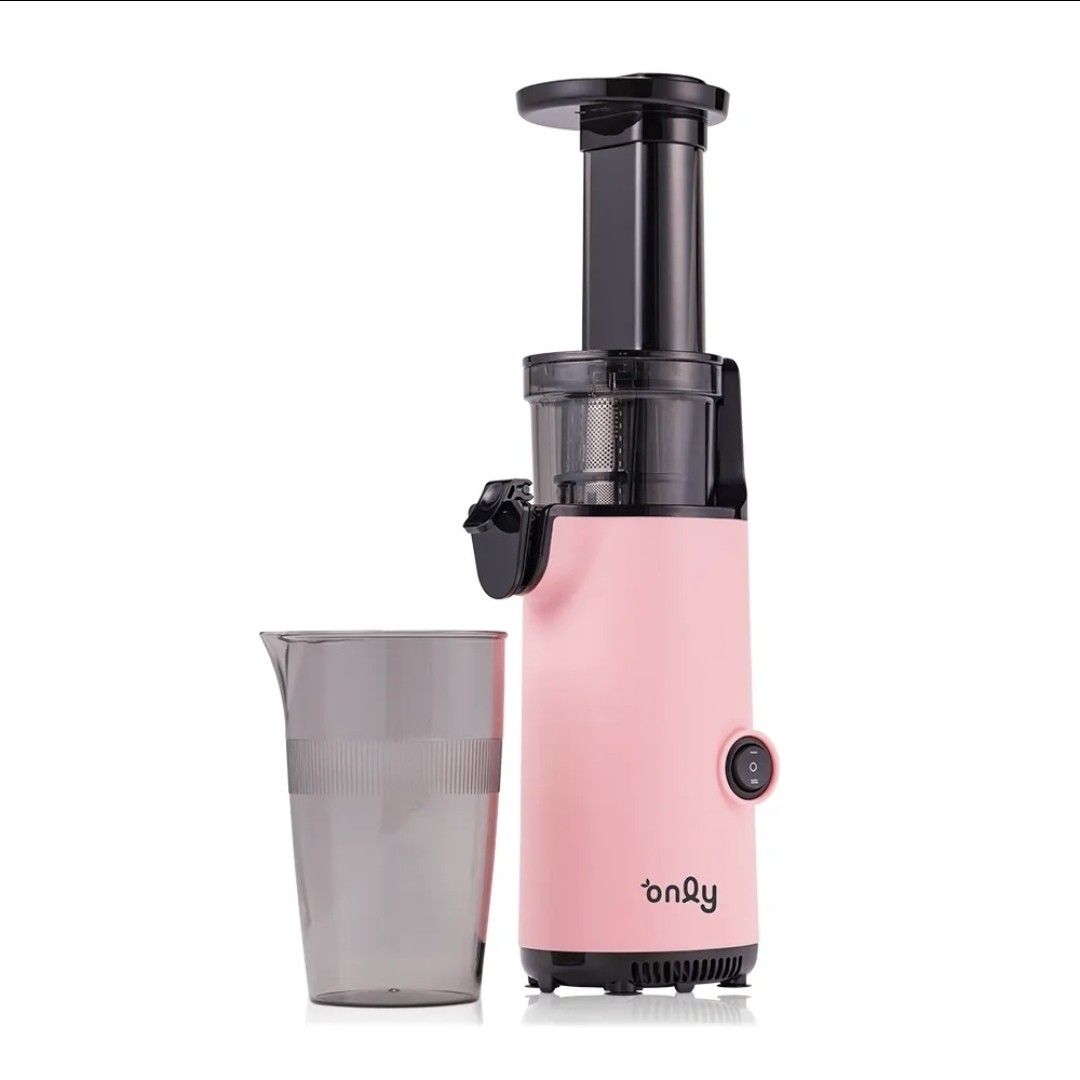 only 小體積 蔬果慢磨機OJ13-L17SI粉(贈冰沙冰淇淋配件100%原汁萃取果汁機)