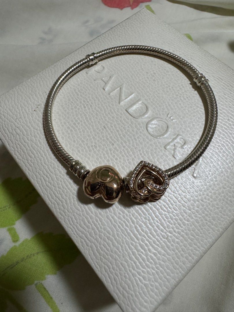 Pandora Bracelet with Heart Charms (Category: Bracelets) located in Pasay City. Submitted by mscaoo (Listing ID 1408244030, Image 1). Description: Pandora Bracelet Heart ORIGINAL *look for specific hallmarks like S925 ALE (or just ALE, S925 before 2011)* bracelet 3,000 Charm from 850 to 600 PS. No box RFS. This is my second bracelet. Net to let go na :) Thank you .