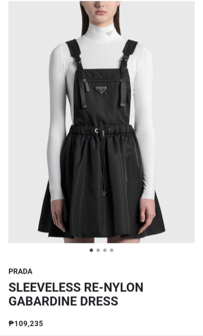 Prada renylon gabardine dress (Category: Jumpsuits) located in Antipolo. Submitted by gavepsalmstuff (Listing ID 1408178527, Image 1). Description: jumper dress what you see is what you get selling for a friend taytay location payment first, orange app checkout no pick up/meet up.