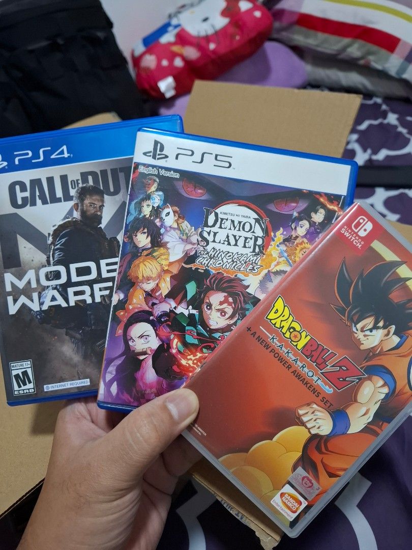 PS4, PS5, and Nintendo Switch Games (Category: PlayStation) located in Pandi. Submitted by makitekto (Listing ID 1408168989, Image 1). Description: PS4 / PS5 / Switch Console Games 1k each - played through once - no longer being used No meetups for these items. Pickup only via Lalamove or Grab at buyer's expense. Item located in Greenwoods Cainta. Payment first before booking. Payment via GCash or bank transfer. *Note: I'm located in Bulacan and 