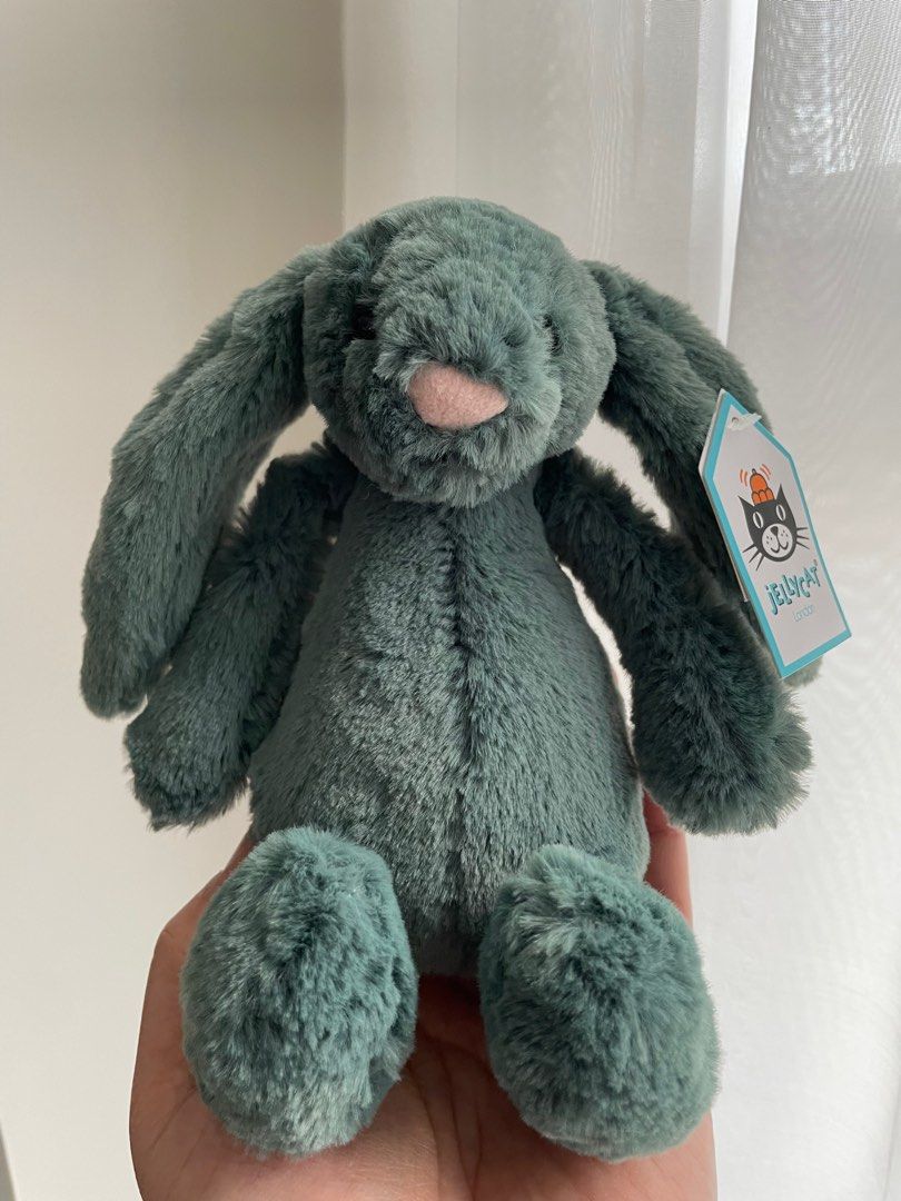 現貨Retired 絕版) Jellycat Bashful Forest Bunny 18cm, 興趣及遊戲