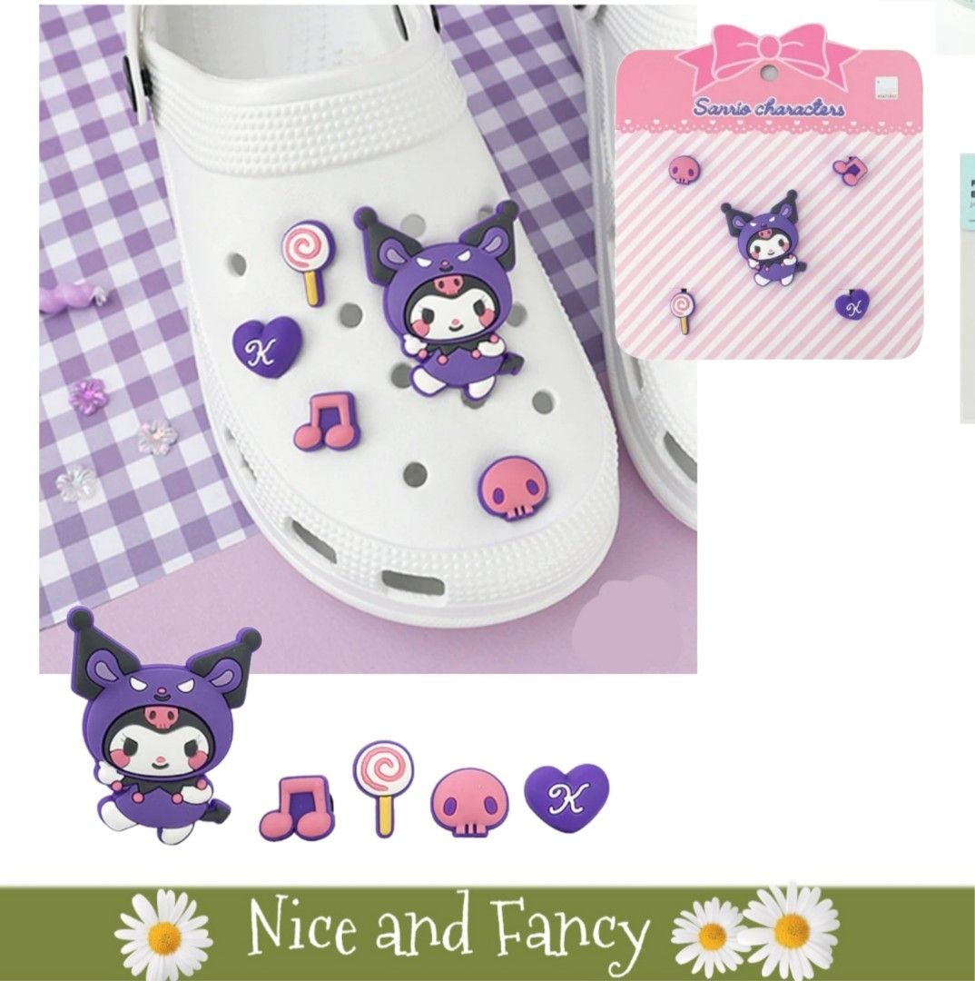 Sanrio Character Icon Jibbitz Set (Category: Character Goods) located in Quezon City. Submitted by niceandfancy (Listing ID 1408121320, Image 1). Description: NOTE: jibbitz only, no slippers included..