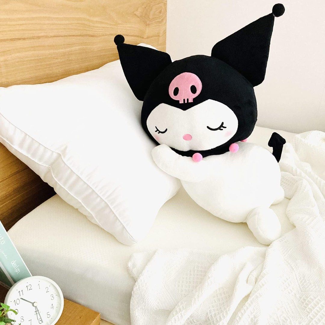 Sanrio Classic Kuromi Sleeping Plush Stuff Toy (Category: Plushies & Soft Toys) located in Calamba. Submitted by jkcartz (Listing ID 1408135142, Image 3). Description: - Brand new from Japan (bought it when I went there) - with paper tags - officially licensed Sanrio product - Size: 20x55cm loc: Laguna mop: gcash mod: j&t and sdd .
