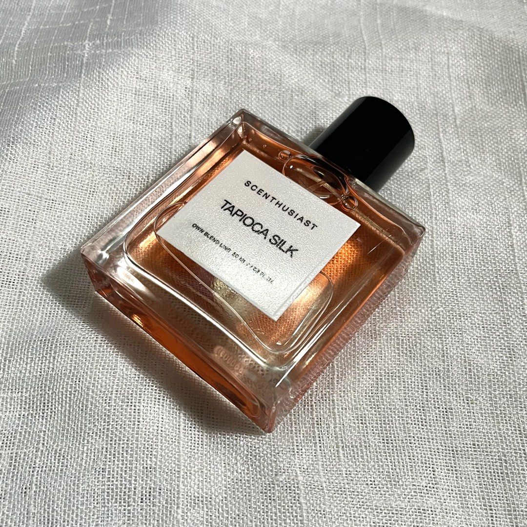 tapioca silk scenthusiast perfume 50ml own blend (Category: Fragrance & Deodorants) located in Taguig. Submitted by whiteforesttea178 (Listing ID 1408241329, Image 2). Description: smells like milk tea tapioca sweet vanilla smell.
