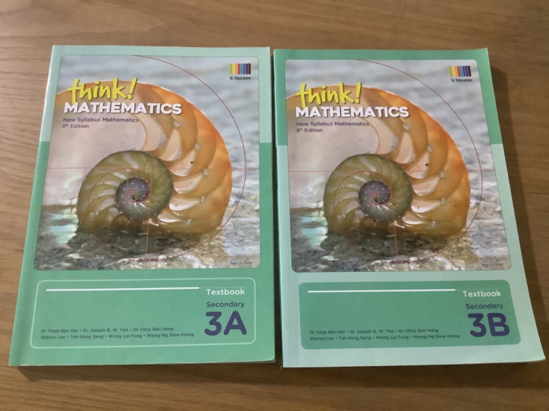 Think! Mathematics Secondary 3A & 3B Textbook, Hobbies & Toys, Books ...
