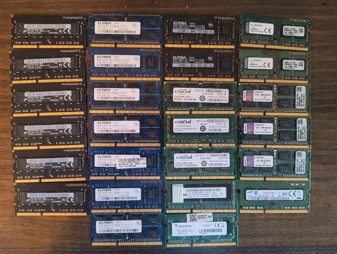 Various Laptop RAM Modules 4GB, Computers & Tech, Parts & Accessories ...