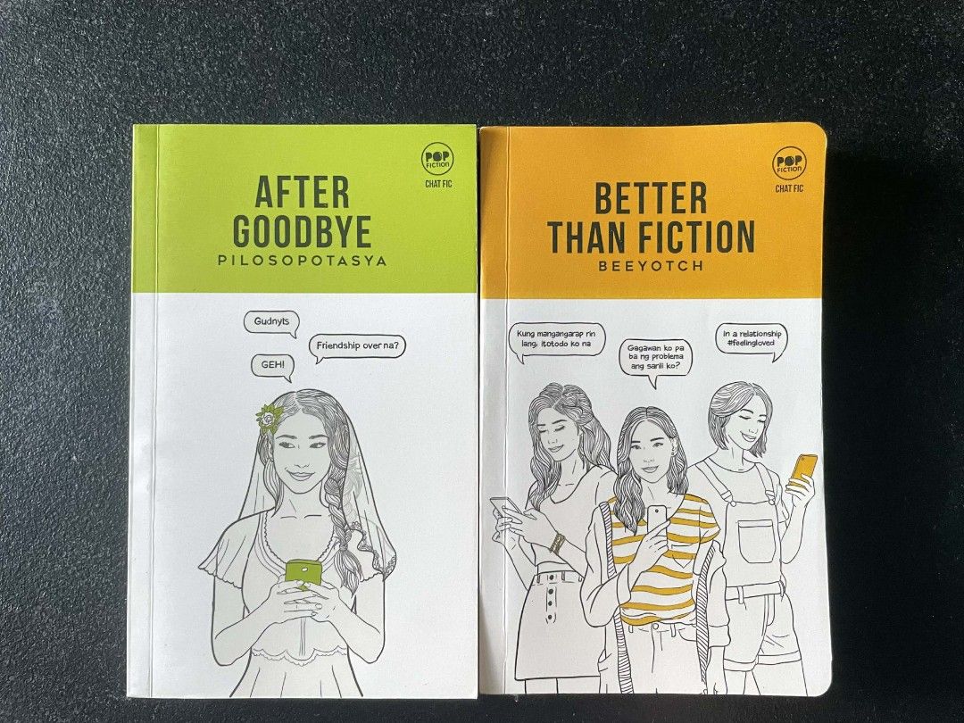 Wattpad Books Bundle for Sale (Category: Storybooks) located in Marilao. Submitted by mamiai_store (Listing ID 1408179921, Image 1). Description: Pre-loved Wattpad Books: •After Goodbye by pilosopotasya •Better Than Fiction by beeyotch -- sold as set only for 180 php -- dm for more inquiries.