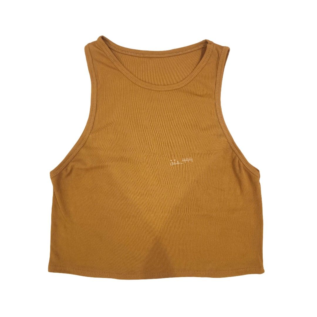 Yellow Brown Crop Top with Strap Slim Fit (Category: Sleeveless) located in Muntinlupa City. Submitted by iris_444 (Listing ID 1408288182, Image 1). Description: - Stretchy - Can fit XS-M - Good quality w/ nice material/fabric - PM for measurements + any questions MOP - Gcash MOD - J&T/Lalamove yellow brown crop top strap slim fit cute chic trendy y2k aesthetic fitted flattering soft material summer spring lightweight breathable casual outfit tee