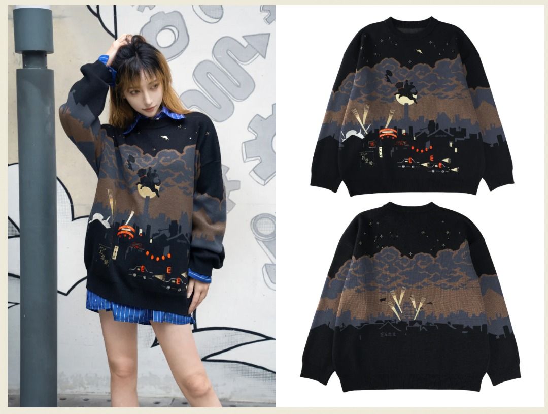 銀魂GINTAMA X BIBISAMA 聯乘冷衫, 女裝, 上衣, 其他上衣- Carousell