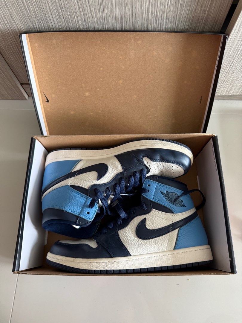 jordan 1 retro high obsidian unc size 7