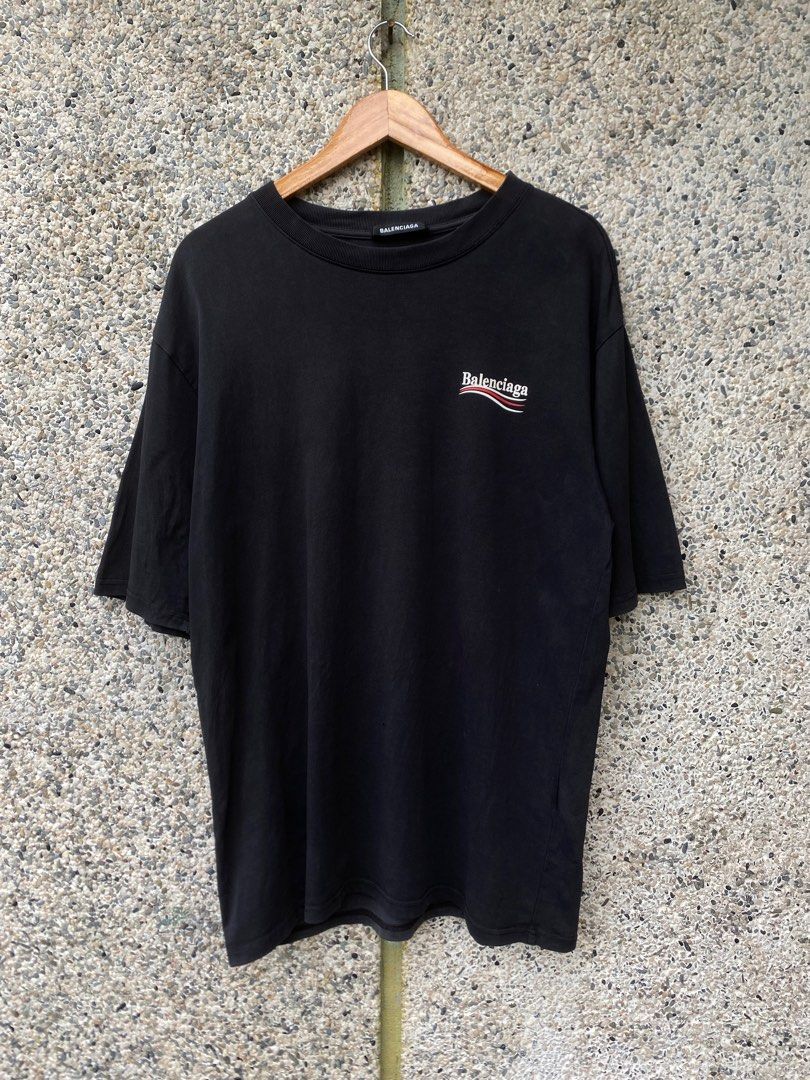 Balenciaga Logo Script Tee (Category: Tshirts & Polo Shirts ) located in Binmaley. Submitted by _callme (Listing ID 1408423064, Image 2). Description: pinholes 22x30.