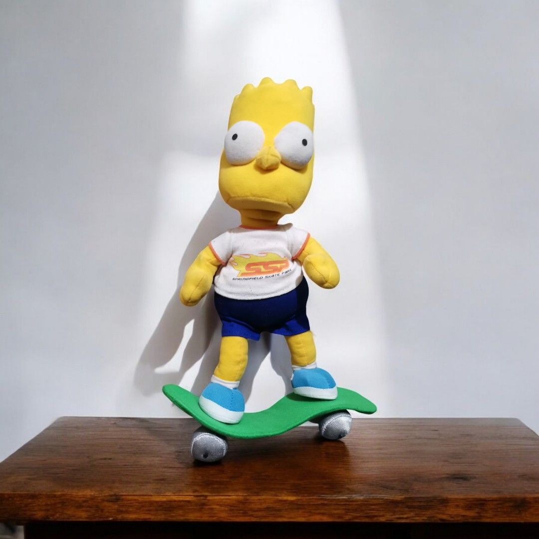 Bart Simpson Plush Toy with Skateboard (Category: Plushies & Soft Toys) located in Pasay City. Submitted by daryl.08 (Listing ID 1408435245, Image 1). Description: - Bart Simpson plush toy - Features Bart's signature outfit - Includes a skateboard - Great collectible for Simpsons fans.
