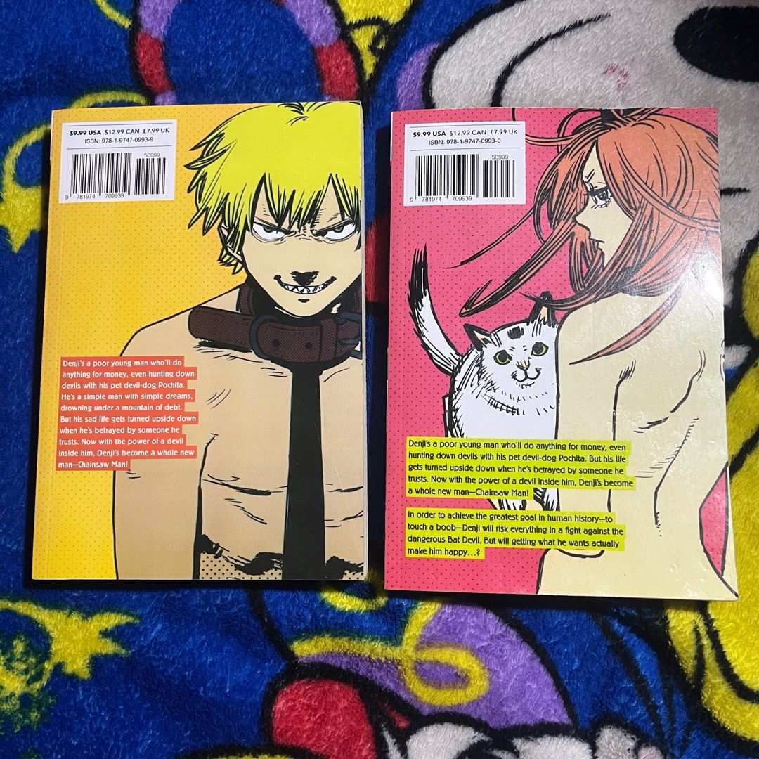 Chainsaw Man Manga Set Volume 1 and 2 (Category: Comics & Manga) located in Manila. Submitted by 9013cm (Listing ID 1408463286, Image 2). Description: ₱350 SET – Check photo for condition MOD: J&T, Lalamove MOP: GCash, Maya Location: Sampaloc Manila.