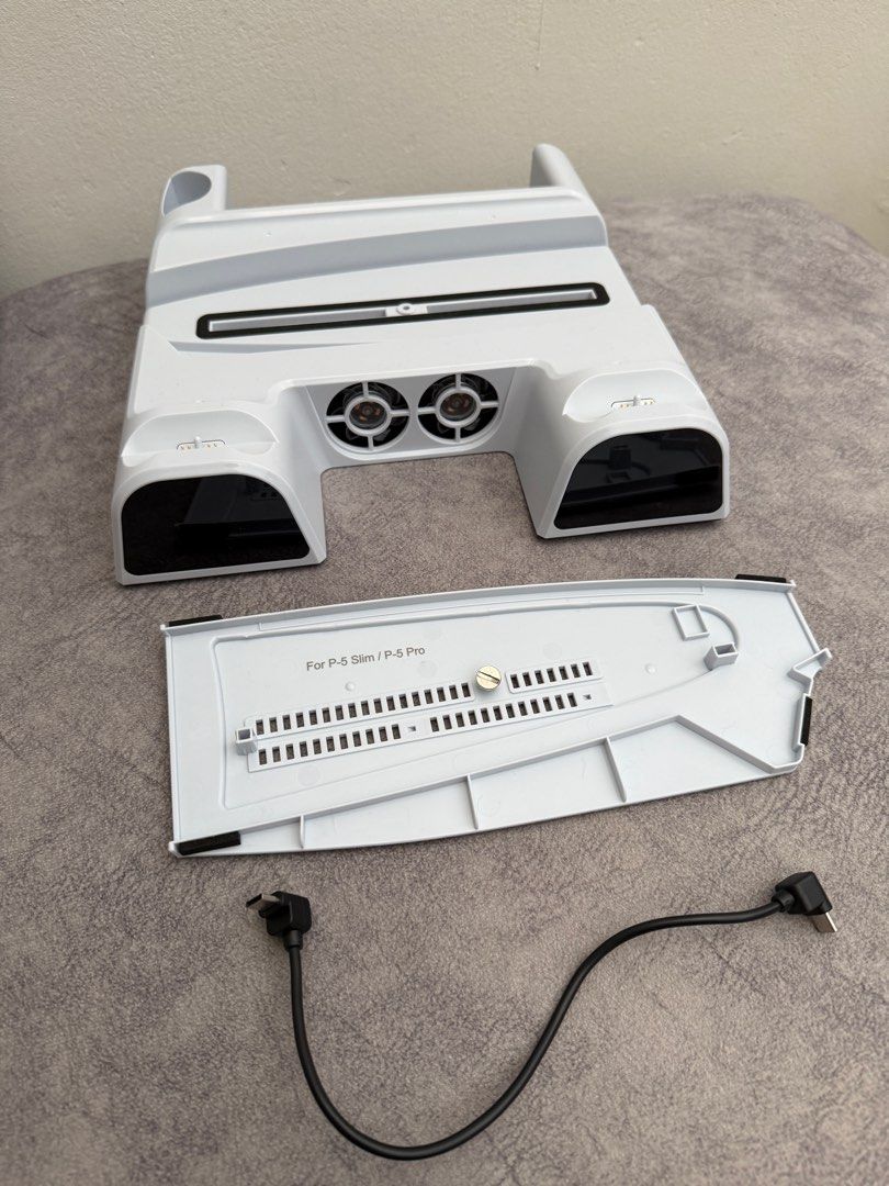 Support Ventilé Multifonction Pour PS5 - 3 Vitesses De Fan, Noir Et Blanc Neuf