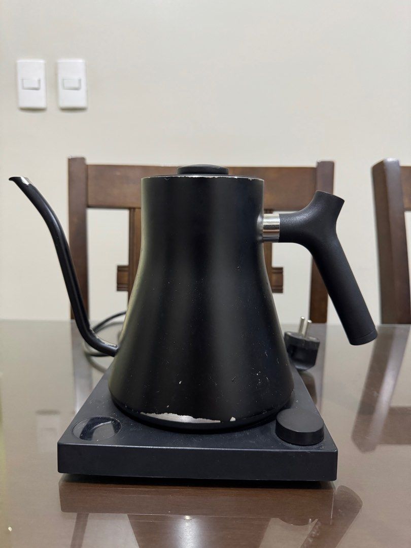 Fellow Stagg EKG Electric Pour-Over Kettle (Category: Kettles & Airpots) located in Manila. Submitted by vdoozy (Listing ID 1408422920, Image 1). Description: Fellow Stagg EKG electric pour-over kettle. Includes the original box. Made in China. Works as intended. Fully functional, heats quickly and accurately. Cosmetic wear on the body (paint chips and scratches, see photos). Location: Quezon City, Metro Manila.