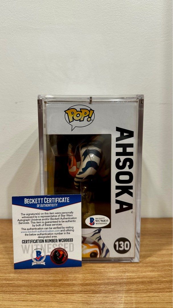 Funko Ahsoka Signed by Ashley Eckstein (Category: Western Merchandise) located in Antipolo. Submitted by agentjic (Listing ID 1408334927, Image 2). Description: 130 Ahsoka Hot Topic signed by Ashley Eckstein with COA-₱13,500.