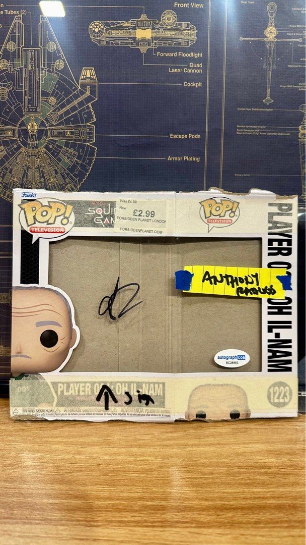 Funko window signed Anthony Ramos (Category: Western Merchandise) located in Antipolo. Submitted by agentjic (Listing ID 1408401737, Image 1). Description: Authenticated.