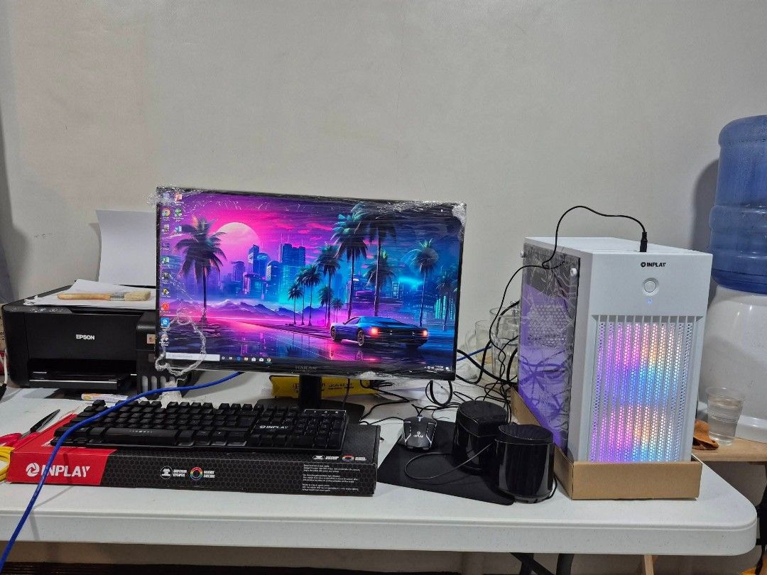 Gaming PC Setup with Dual Monitors (Category: Desktops) located in San Pedro. Submitted by jheck0 (Listing ID 1408427049, Image 2). Description: GAMING & OFFICE PC SET 🔥Set 1 🔎UNIT DETAILS: •‎5 7th gen •‎16 gb ram ddr4 •‎240gb ssd •‎H110 motherboard •‎22 inches monitor Frames less Asus brand with hdmi port vga •‎Brandnew case with rgb •‎Naka windows 10 with ms office na at games ‎ 💵Price: ‎9100 🔥Set 2 ‎🔎UNIT DETAILS: •‎7 7th gen •‎8 gb ram d