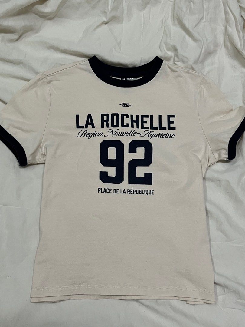 H&M Divided Baby Tee (Category: Shirts) located in Angeles City. Submitted by yna.declutter (Listing ID 1408425990, Image 1). Description: 💟 used but not abused 💟 bought it for 699 on h&m 💟 color cream 💟 rfs: declutterring 💟 payment first / gcash .