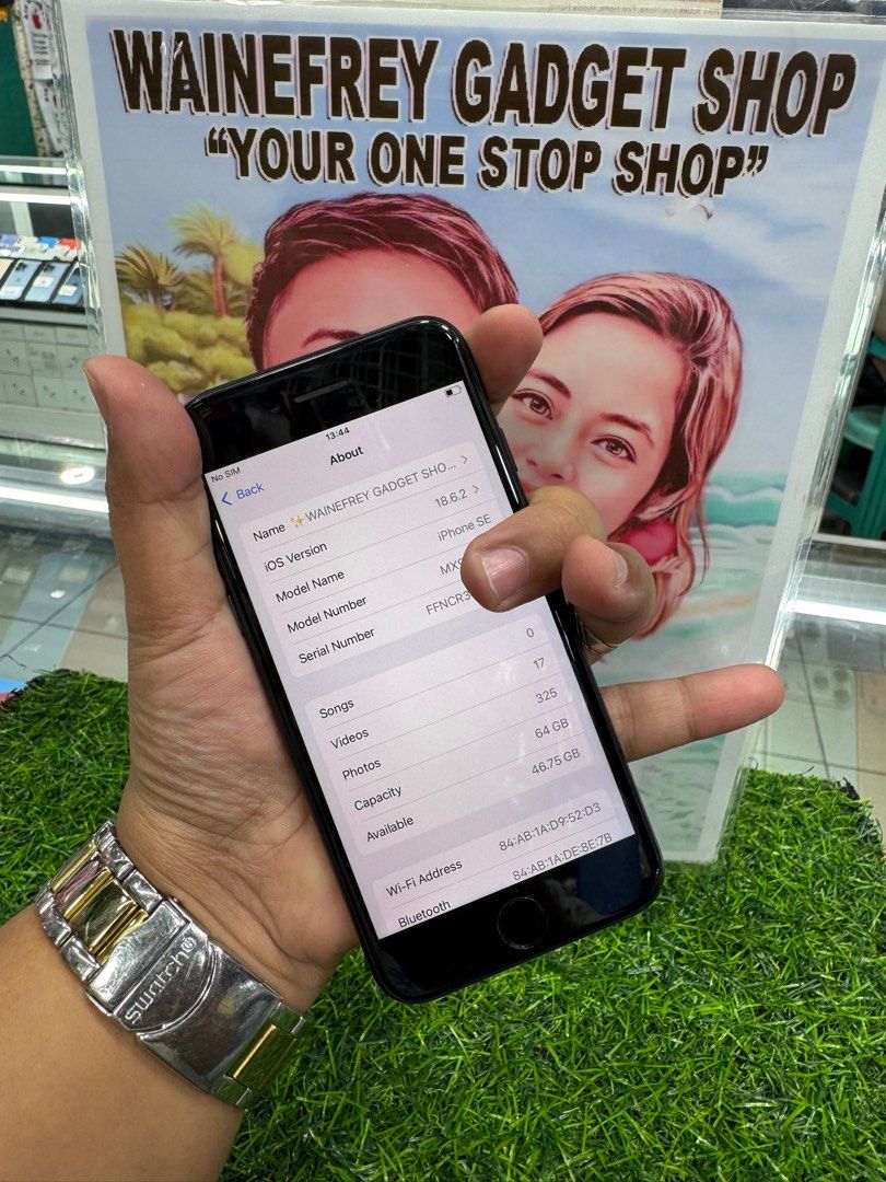 iPhone Se 64gb (F.U) (Category: iPhone SE Series) located in San Juan City. Submitted by wainefreygadgetshop (Listing ID 1408351588, Image 2). Description: iPhone Se 64gb (F.U) (SEARCH NYO NALANG FULL SPECS) ALL GOODS AT WORKING NO REPAIR HISTORY NO HIDDEN ISSUE MAY TRUE TONE MAY FACE I.D 81% BATTERY HEALTH NO ACCOUNT UNLI RESET READY TO USE DI MASYADO MAKINIS KAYA MURA YAN LANG PO HINEST ISSUE THE REST WALA NA TEST ALL YOU WANT BAGO BAYARAN For 