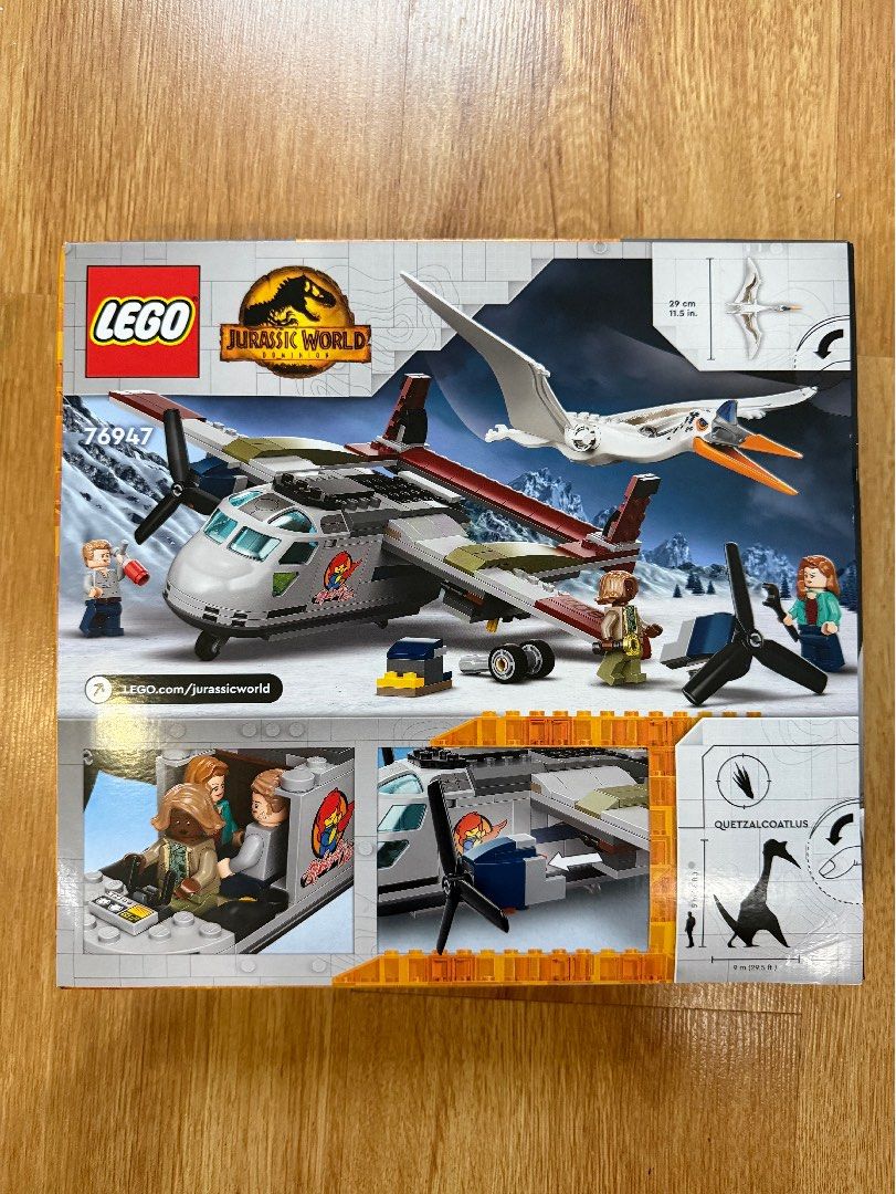 LEGO 76947 Jurassic World Plane Ambush (Category: Lego & Building Sets) located in Quezon City. Submitted by rubicscube (Listing ID 1408406301, Image 2). Description: BNIB. Sealed. Box condition as in photos. MOP: GCash, BPI Buyer to arrange and shoulder pick up from Commonwealth QC - LEGO Jurassic World 76947 Plane Ambush set. - Features a plane and a Quetzalcoatlus figure. - Includes minifigures. - Designed for ages 7+. - Box shows LEGO and Jur