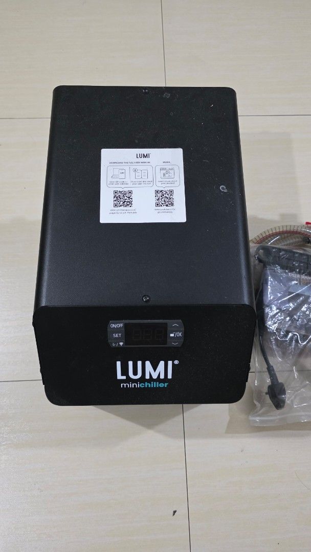 LUMI miniULTRA Chiller LM-03-OC (Category: Refrigerators and Freezers) located in Valenzuela. Submitted by cbcsjr (Listing ID 1408423568, Image 3). Description: missing 1 hose used less than 5 times..