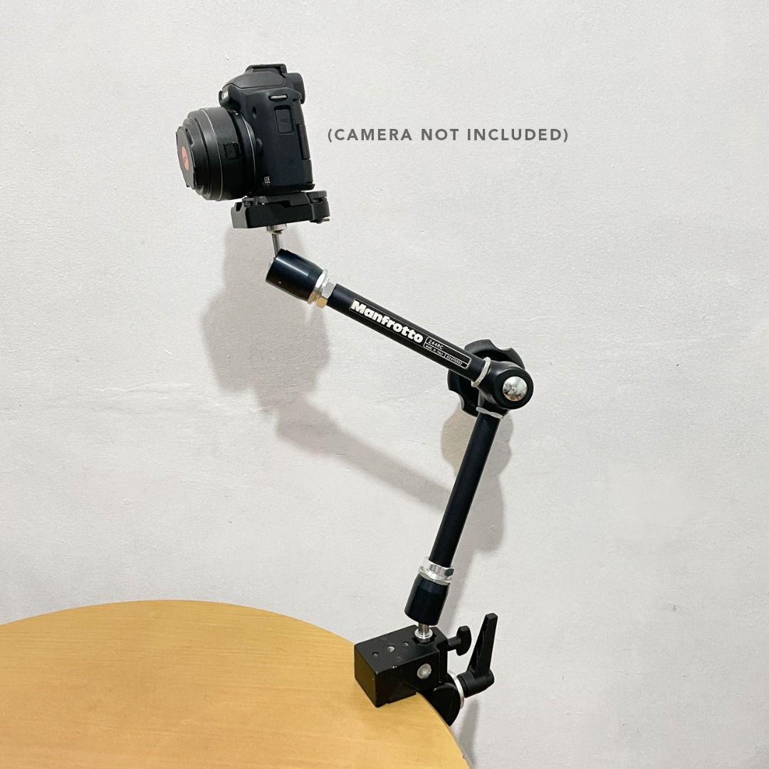 Manfrotto 244RC Photo Variable Friction Magic Arm + 035 Super Clamp (Category: Tripods & Monopods) located in Dasmarinas. Submitted by iamjpbm (Listing ID 1408460628, Image 1). Description: For sale: Manfrotto 244RC Friction Magic Arm + 035 Super Clamp (Made in Italy) (Ideal for photo, video, vlogging, streaming, podcasts, production, etc.) Minor issue: - visible signs of usage - cracked rubber pad on clamp but doesn't affect its function I have 