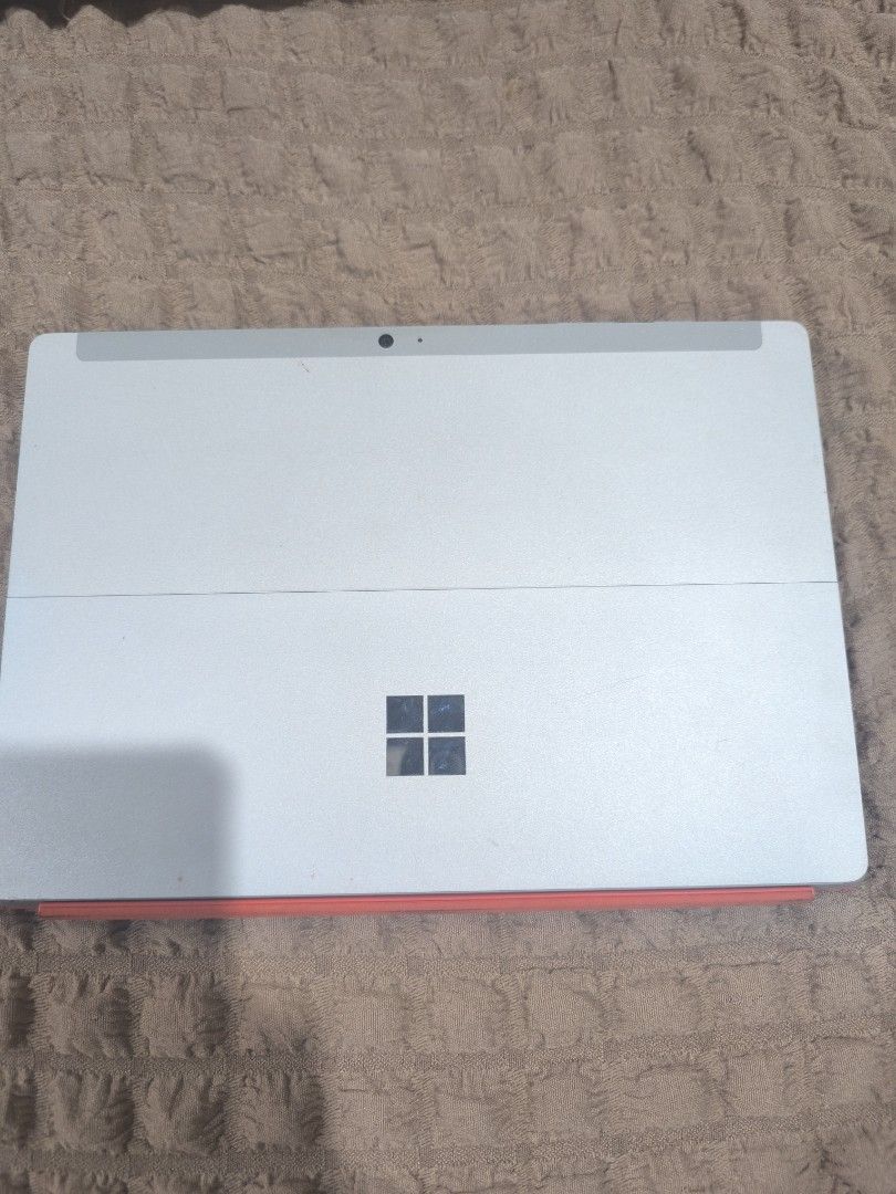 Microsoft Surface 3 Tablet with Keyboard (Category: Laptops & Notebooks) located in Las Pinas. Submitted by jpntrader (Listing ID 1408389544, Image 2). Description: - Microsoft Surface 3 tablet - Orange keyboard cover included - Issue not working some key ( #6 and ¥ ... but you can use keybord on touchscreen if when you need to use that key) - Windows interface - Japanese keyboard layout - Integrated trackpad.