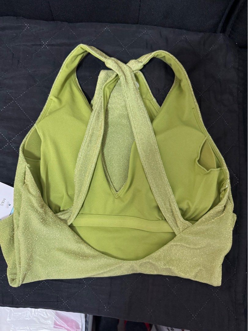 M&S Sparkle Plunge Swimsuit (Category: Bikinis & Swimsuits) located in Quezon City. Submitted by andreaeliz (Listing ID 1408345538, Image 2). Description: - M&S swimsuit - Stylish plunge neckline - Unique cross-back design - Vibrant green color with subtle sparkle - UPF 50+ sun protection - Non-wired for comfort - Perfect for your beach trip - Original price P2950.