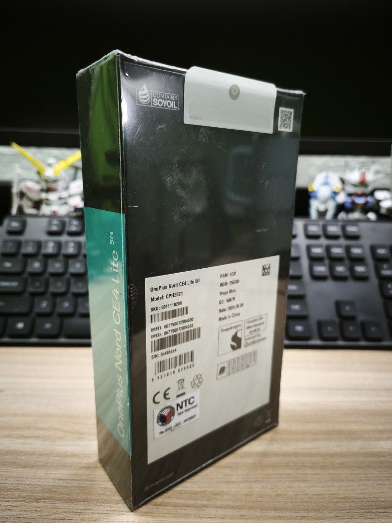 OnePlus Nord CE4 Lite 5G - Mega Blue (Category: OnePlus) located in Quezon City. Submitted by ryancasingal (Listing ID 1408427063, Image 2). Description: - OnePlus Nord CE4 Lite 5G (Mega Blue) - 8GB RAM / 256GB ROM - Includes: Tango Jet QC3.0 2-port USB charger, Clear phone case - Manufactured: June 5, 2024 - Snapdragon Processor OnePlus Nord CE4 Lite 5G 8/256 Variant With Charger and Case Brand-new Sealed Color: Mega Blue 12k.